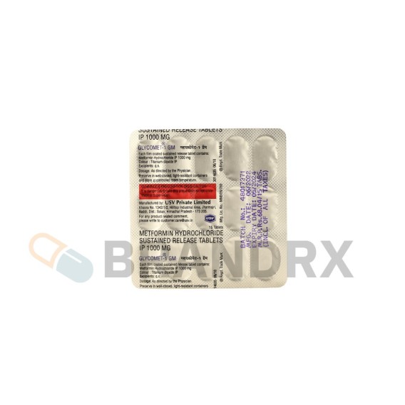 Glycomet SR 1000 mg USV Private Ltd.