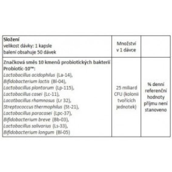 NOW Probiotic-10, probiotika, 25 miliard 50 kapsul Now foods